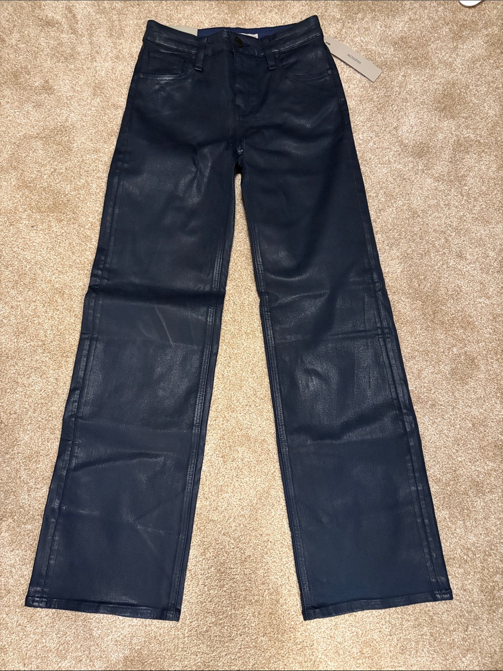 Hudson Jeans Coated Wide-Leg Jeans